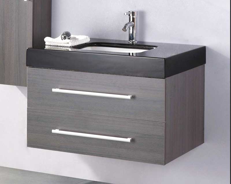 Badezimmer, Waschtisch mit schrank bestehend aus hänge waschtisch, hänge seiten schrank.  