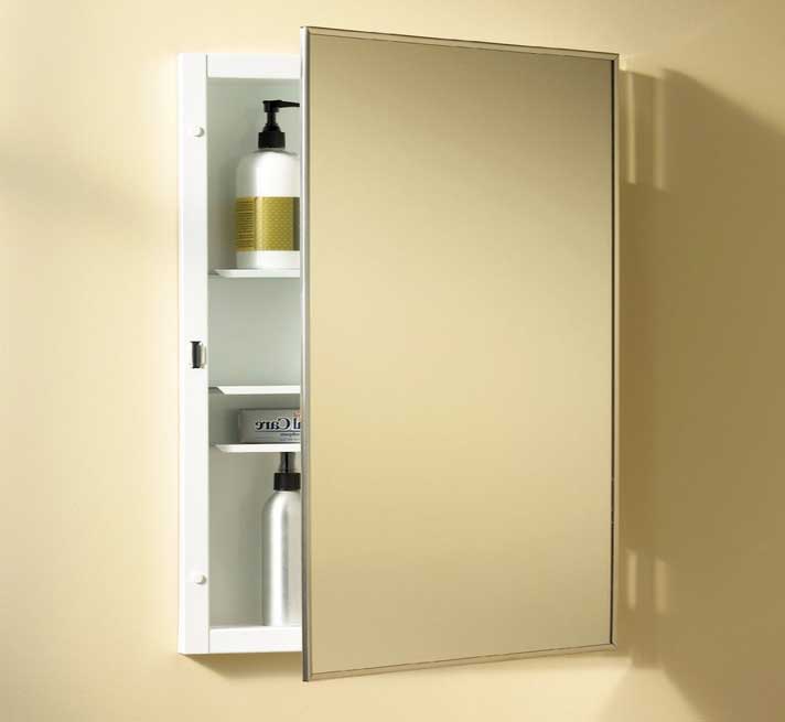 Badezimmer, Spiegelschrank bad mit viele Ablage und ohne Schubladen.  