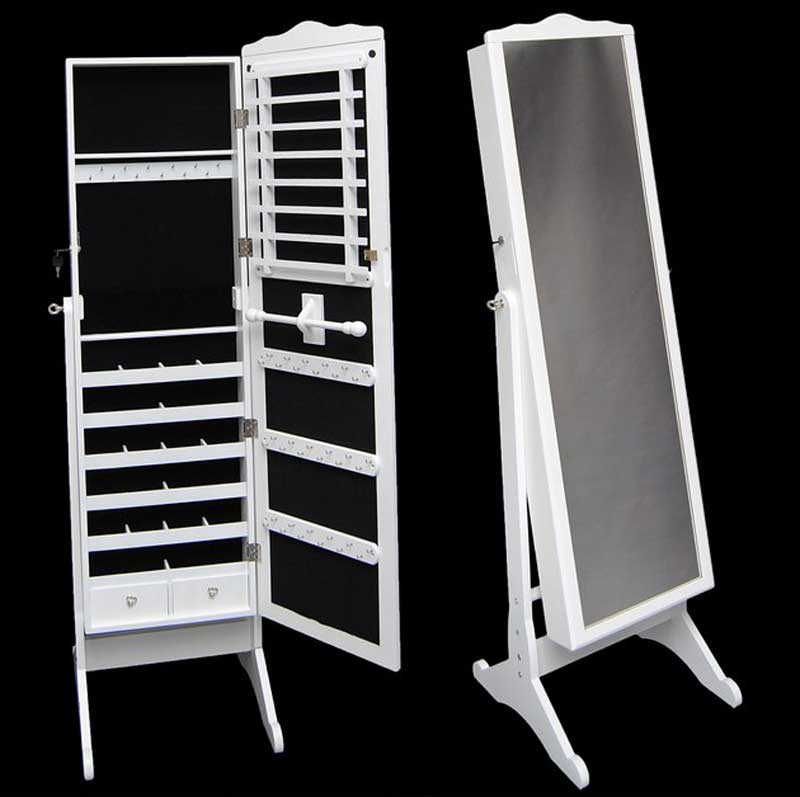 Weiß spiegel schmuckschrank inklusive im typ spiegel ständige mit einigen kleinen schubladen für weißen schlafzimmer möbel ideen Weiß spiegel schmuckschrank inklusive im typ spiegel ständige mit einigen kleinen schubladen für weißen schlafzimmer möbel ideen