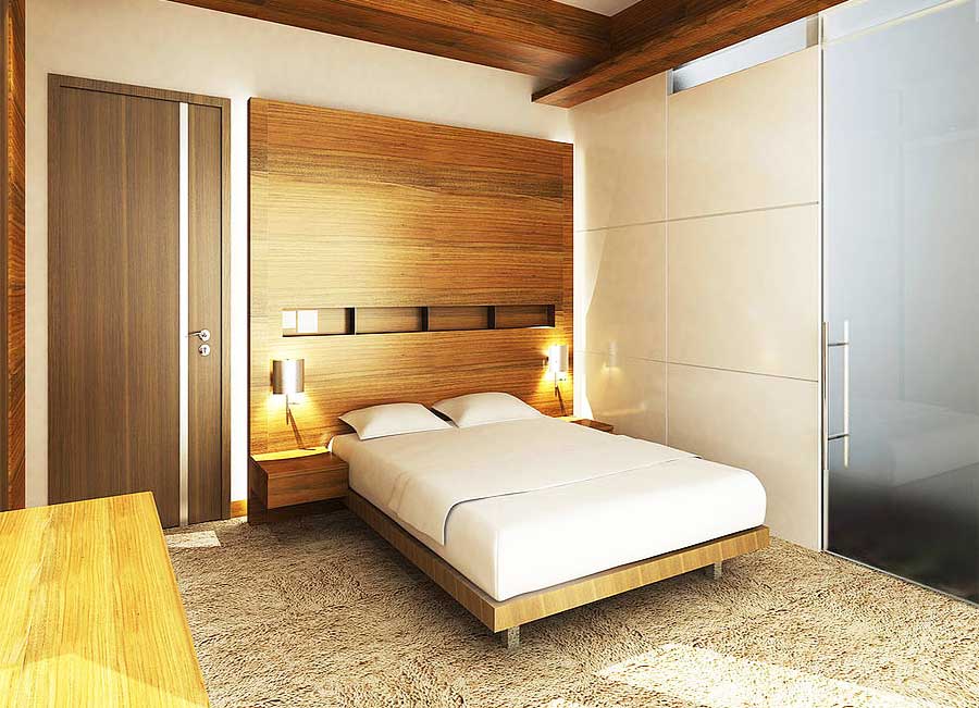 Haus Ideen, Holz zimmertüren nussbaum Edelstahl Griffe.  