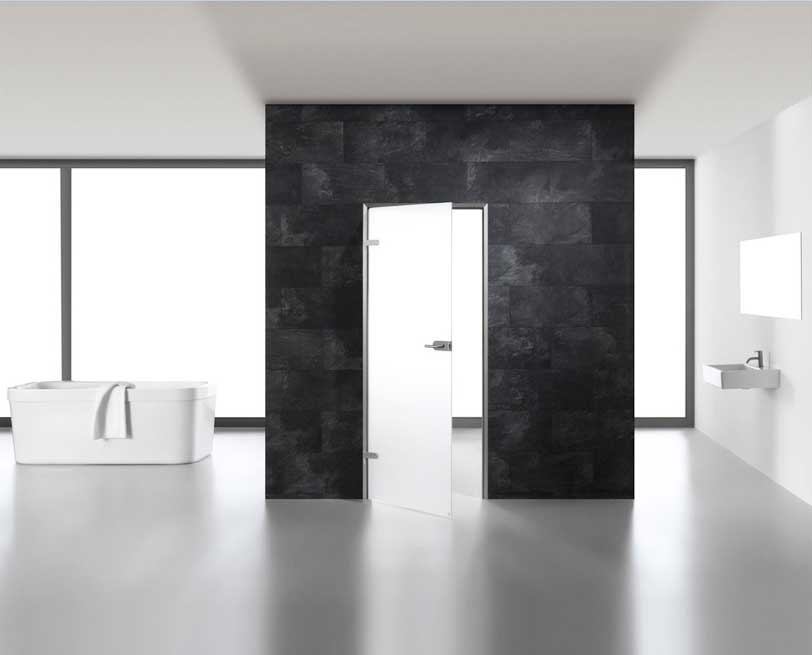 Haus Ideen, Zimmertüren aus glas satiniertem für moderne Badezimmertür.  