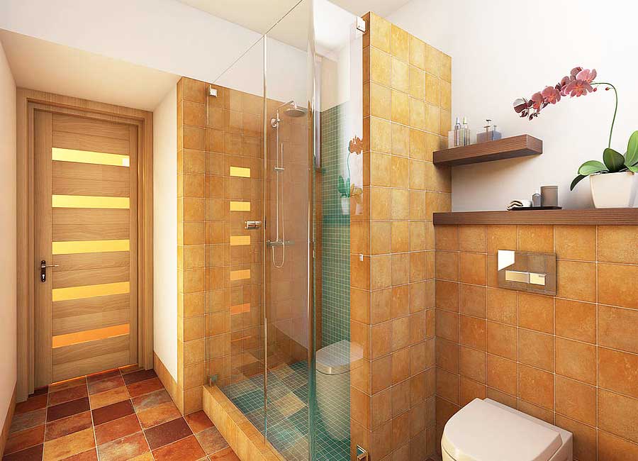 Haus Ideen, Zimmertüren holz mahagoni mit Griff aus Metall für großes bad innenarchitektur.  