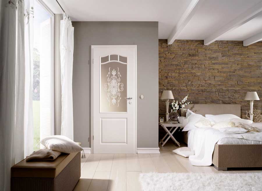 Haus Ideen, Zimmertüren landhausstil glas in einem schönen Motiv und inkl. Holzrahmen.  